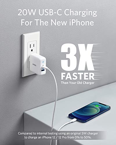 image for USB C Charger, Anker 32W 2 Port Charger with 20W USB C Power Adapter, 