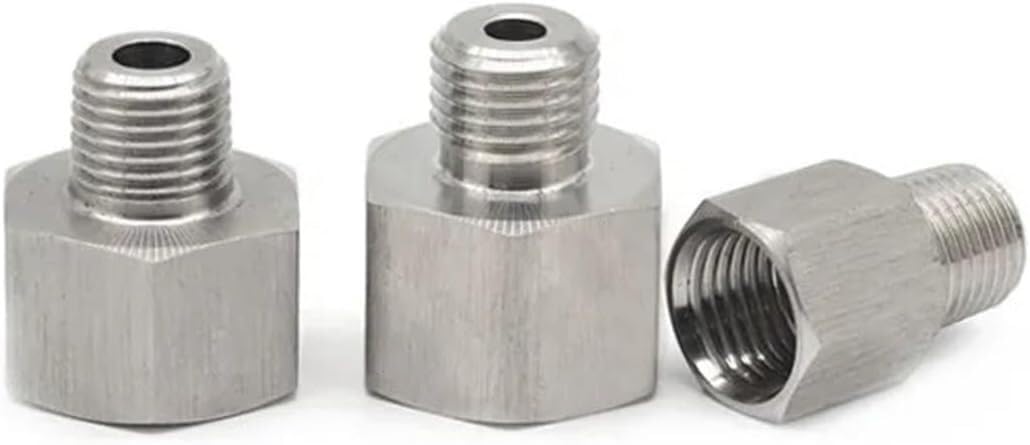 Accesorio de tubería, Adaptador de Conector Resistente a Alta presión de Acero Inoxidable 304 con Rosca Hembra a Macho BSP de 1/8", 1/4", 3/8", 1/2", 3/4"(3/4" x M 3/4")