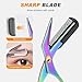 OSVINO Eyebrow Trimmer Scissor, 2024 New Stainless Steel Eyebrow Scissors with Comb, Non-Slip Facial Hair Removal Trimmer, Portable Professional Eyebrow Trimming Scissors for Men Women, Mint Green