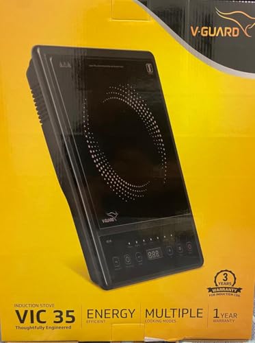 Image of V-GUARD INDUCTION VIC 35, 1600W TOUCH CONTROL, 3 YEARS WARRANTY FOR INDUCTION COIL