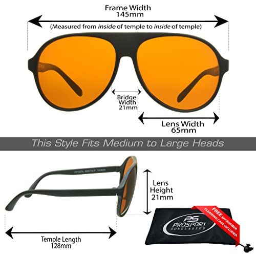 Image of proSPORT Blue Light Blocker Glasses Sleep Better Computer Screen Orange Amber
