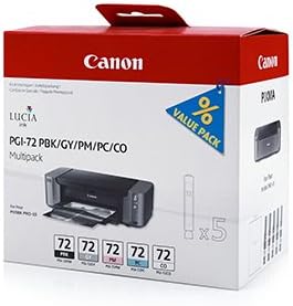 Canon PGI-72 Photo Black Grey Photo Magenta Photo Cyan Chroma Ink Cartridge Combo Pack - 6403B007