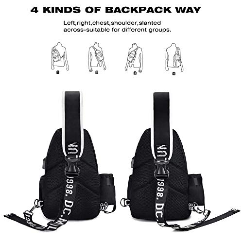 Casual Sling Bag for Boys Men, Small Chest Pack for Travel Sport College School2