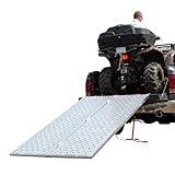 Black Widow ATV Loading Ramp Bi-Folding Aluminum Punch Plate Surface, 1,500 lb. Capacity, for Trucks and Trailers