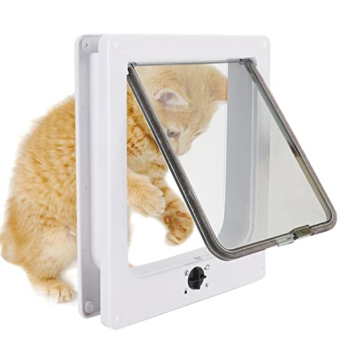 ZRY Pet Door, Door Intelligent Control Door Dog and Cat Door, 11.8X 9.8x2.2 in Four Models for Interior Exterior Doors Cat Dog(XL, White) ZRY Pet Door, Door Intelligent Control Door Dog and Cat Door, 11.8X 9.8x2.2 in Four Models for Interior Exterior Doors Cat Dog(XL, White)