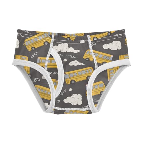 Yellow School Bus Boys' Underwear Cotton Boys Briefs Soft Toddler Underwear 2T