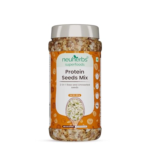 Image of Neuherbs 3-in-1 Raw & Unroasted Protein Seeds Mix 200gm | Diet Snacks | Super Seeds Mix For Eating | Healthy Food For Weight Management