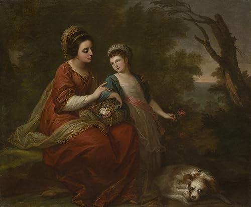 Peinture sur Toile Mme Hugh et sa fille Angelica Kauffmann 60x90cm