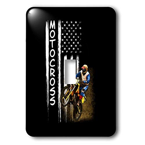 Interrupteur à bascule simple 3dRose Dirtbike motocross thème américain