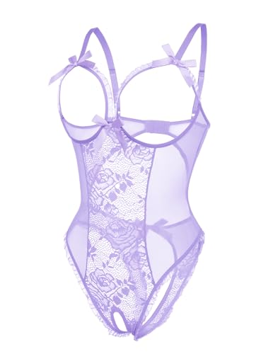 Image of Avidlove Women One Piece Lingerie Sexy Lace Babydoll Mini Bodysuit