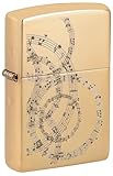 Zippo Sturmfeuerzeug - Musical Notes Design - Nachfüllbar- Geschenkbox - Metall - Made in USA