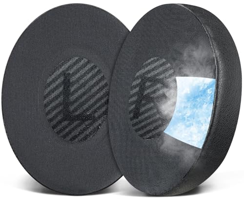Image of SOULWIT Cooling-Gel Ear Pads Replacement for Bose On-Ear 2 (OE2 & OE2i) / SoundLink /SoundTrue On-Ear Headphones, Earpads Cushions with High-Density Noise Isolation Foam - Full Black
