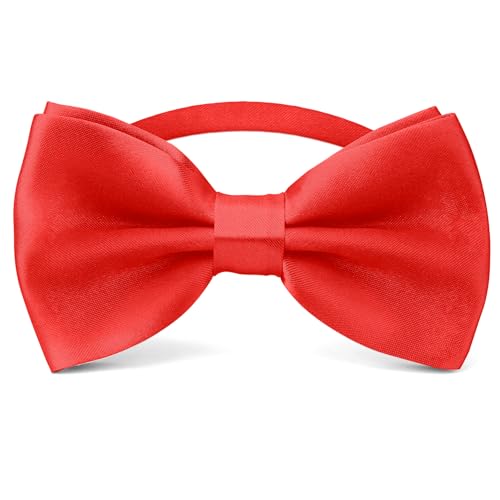 Image of Bow Ties for Men,Mens Bow Tie,Black Ties for Men,Black Tie Adjustable Solid Color Pre-tied for Boy Party Wedding