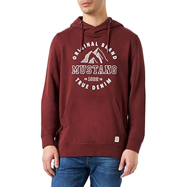 MUSTANG Bennet H Print heren Sweatshirt met capuchon
