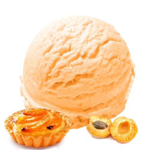 Aprikosentarte Geschmack Eispulver VEGAN - OHNE ZUCKER - LAKTOSEFREI - GLUTENFREI - FETTARM, auch für Diabetiker Milcheis Softeispulver Speiseeispulver Gino Gelati (Aprikosentarte, 1 kg)