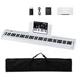 piano numérique blanc 88 touches ACCESSOIRES COMPLETS ET PORTABILITÉ : La housse de transport incluse facilite le transport et le rangement. Le support amovible offre un support stable pour les performances, ce qui améliore considérablement le confort d'utilisation. De plus, le pack comprend un câble USB, un adaptateur secteur et une pédale, garantissant ainsi un ensemble complet d'accessoires pour une utilisation immédiate.