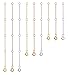 CASSIECA 9 Pièces Chaîne d'Extension Rallonge de Chaîne Collier Extension en Argent Sterling 925 pour Fabrication de Bijoux Argent Or Rose et Or Contient 3 Tailles 2.5/5/10 CM