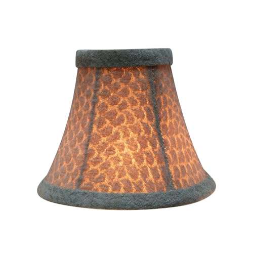 Image of Aspen Creative 30054-6, Bell Clip-On Chandelier Lamp Shade, Light Grey, 3 inch Top x 6 inch Bottom x 5 inch Slant Height, Set of 6
