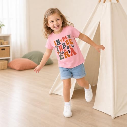 Image of Toddler Girls 3rd Birthday Shirts for Girls 3 Years Old Outfit for Party Tshirt