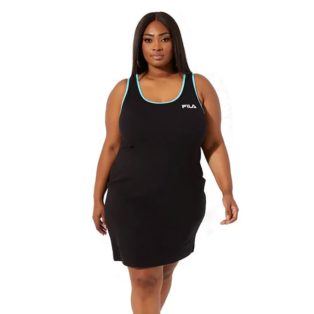 plus size black tank dress Plus Size Crew Neck Knit Tank Dress