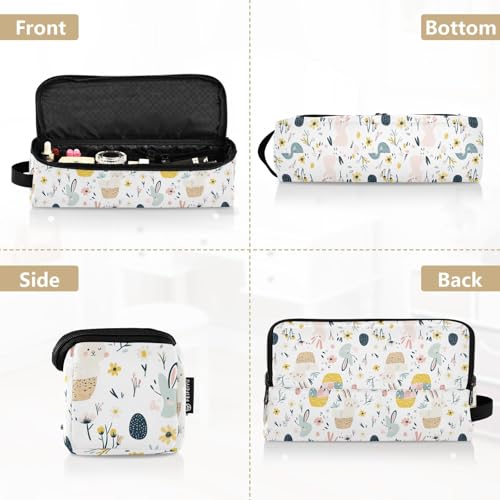 Bolsa de viaje resistente al calor Flowers Chick Marble para planchas, rizadores y accesorios de cuidado del cabello, organizador portátil miniatura 5