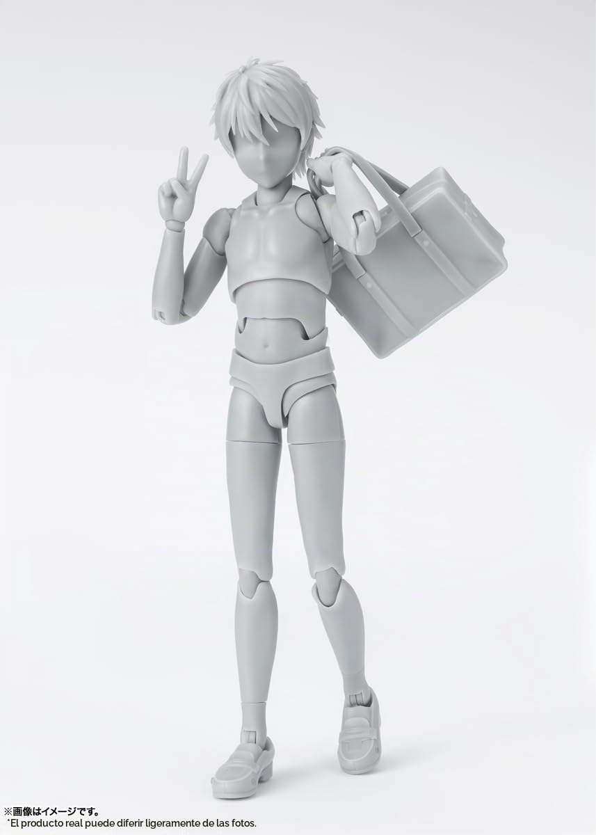 TAMASHII Nations - Tamashii - Body-Kun -School Life- Edition DX Set (versión de Color Gris), Figura de acción Bandai Spirits S.H.Figuarts
