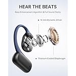 Baseus Open-Ear Headphones, Hi-Res Wireless Audio with LDAC, Rich Bass, Comfortable Silicone Cushion Design, 60H Play, AI Clear Calls, Bluetooth 5.4, IPX4, Open-Ear Earbuds - Bowie MF1 - Image 5