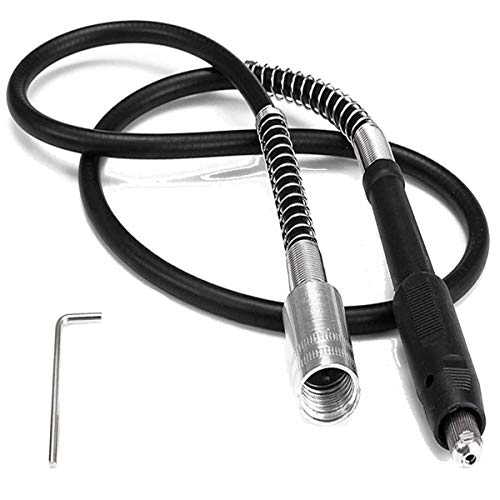 Flexible Schaft, Drillpro Flex-Schaft für Drehschleifer, flexible Bohrmaschinen-Antriebswelle mit Schlüssel und 3 Bohrfutter Flex Shaft Cover