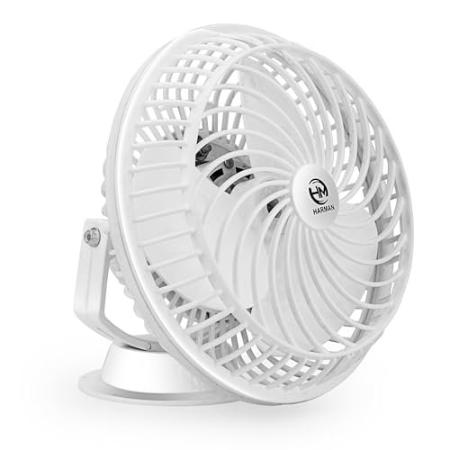 Image of HM 9 inch Cabin Fan 225 MM | 3 in 1 Multipurpose (Wall | Ceiling | Table) | Model - Cabin | 1 Year Warranty | (Pack of 1) (White)