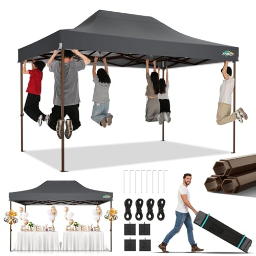 COBIZI 10x15 Pop Up Canopy Tent Heavy Duty Without Sidewall,