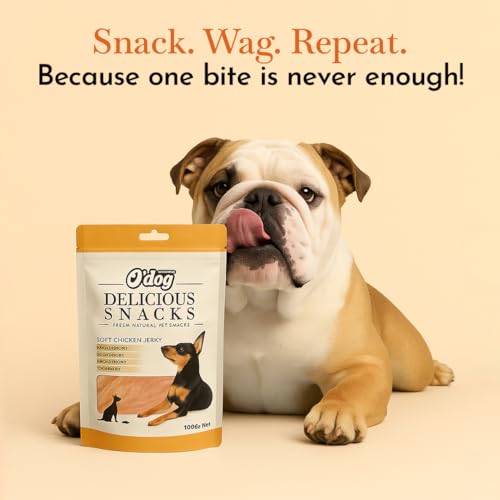 Image of Pets Empire O'Dog Soft Chicken Jerky Treat for Dogs (100gm)| Fully Digestible, Natural Delicious and Healthy Treat | Natural Puppies & Adult Dog Treat | No Artificial Colours or Preservatives