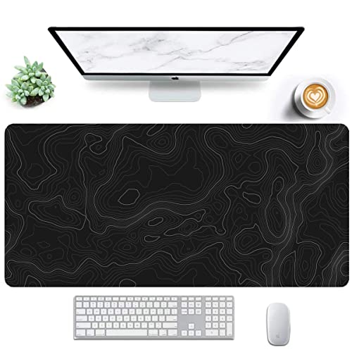 Muismat voor gamen, XXL, 900 x 400 mm, artistiek, met afgeronde hoeken, ruim, genaaide randen, waterdicht, anti-slip, voor pc, macbook, laptop, voor meer precisie en snelheid - Afbeelding 3