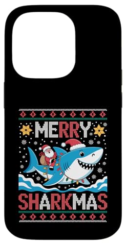 Merry Sharkmas AO[Z[^[ T^ CfBO V[N Cgt X}zP[X iPhone 14 Pro p
