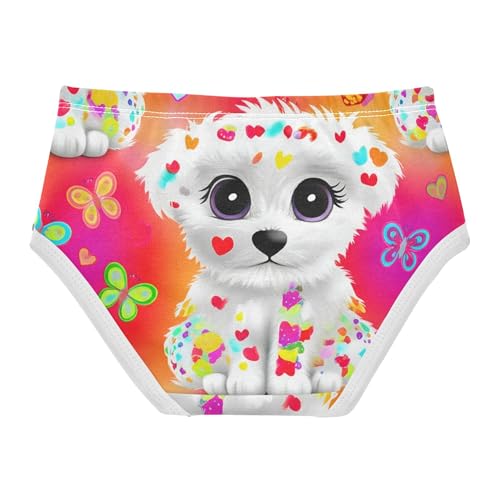 Cute Puppy Dog Print Pink Toddler Underwear Floral 2t Cotton Panties Little Girl Fancy Briefs Undies Kids2