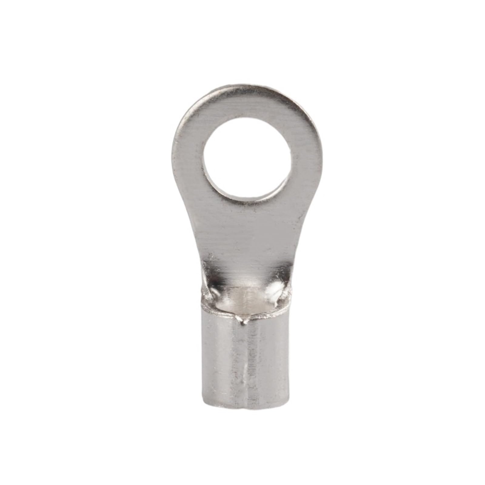 Copper Wire Lugs 50/100pcs OT Copper Ring Crimp Terminals Silver Plated Cold Ground Cable Connector Round Electric Wire Connection(OT4-12 100pcs)