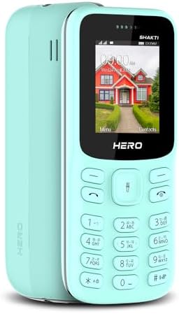 Lava Hero Shakti Dual Sim Keypad Mobile Phone (with Vibration Alert) | 1.8" Display | Super Saving Battery Mode | Stylish Keypad | Sturdy Build | Number Talker | (Mint Green)