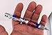 Handmade Patriotic themed ballpoint pen. Chrome trim. Red, white & blue acrylic. Twist to open. America on center band. USA on end cap. Eagle with flag pen clip.