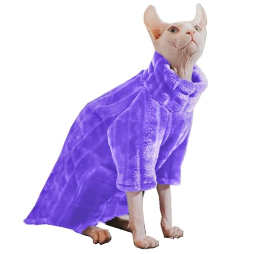 Pull à col roulé pour chat Sphynx vêtement hiver chaud polaire chat taille M - 2