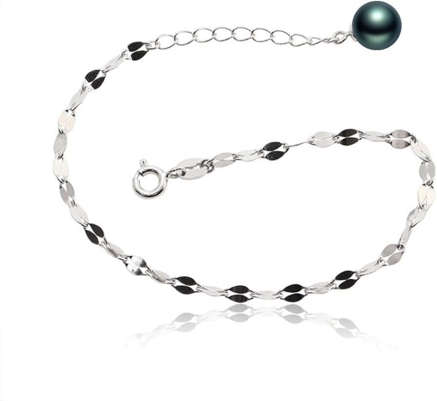 NONNYL Gifts for Wife Anniversary Bracelet for Women- Tahitian Black Pearl Bracelet Real AAA Quality Handpicked Nature Pearls - Gifts for Mom Girlfriend Her NO11391