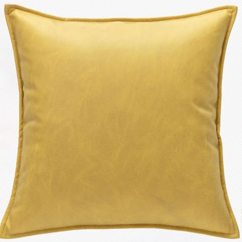 クッションカバー 北欧 おしゃれ 可愛い 無地 モノトーン puレザー 合皮 丈夫 フェイクレザー 革 部屋 シンプル ファスナー 車 椅子 リビング インテリア飾り アクセント ピローケース ソファ背当て 装飾枕カバー 抱き枕カバー 座布団カバー 50x