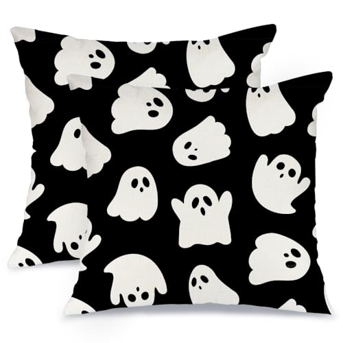 AACORS Halloween Pillow Covers 18x18 Set – Cute Ghost Holiday Decor