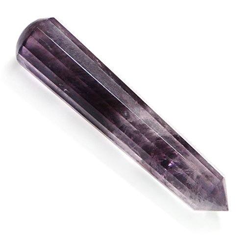 Image of Nature's Crest Amethyst Healing Wand Massage Stick Natural Stone Energized & Charged for Reiki Pooja & Crystal Healing (1 PC - Aprox 3 inch to 4 inch or 8 to 10 CMS)