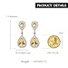 BriLove Gold-Toned Dangle Jewelry Earrings for Women Wedding Bridal Fashion Crystal Teardrop Infinity Champagne.
