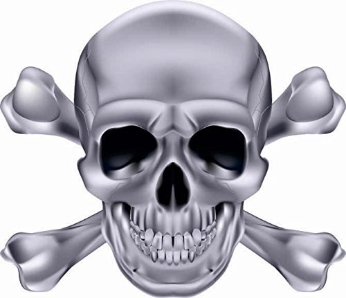 U24 - Adesivo per auto, motivo: teschio pirato