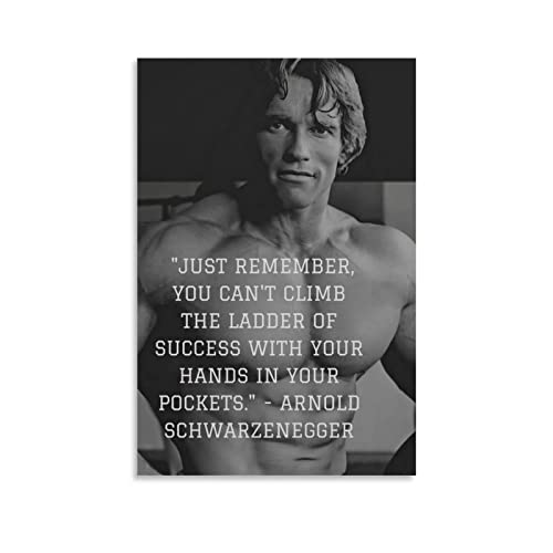 Canvas Arnold Schwarzenegger idée cadeau originale pour fan de musculation poster chambre 60x80cm