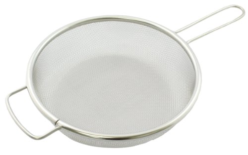 Nichinichi Tool One Hand Colander for Frying Pans, Boiling Colander, 7.5 inches (19 cm), Stainless Steel, Made in Japan, Dishwasher Safe, Silver