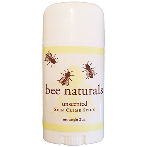 Bee Naturals Best Skin Cream Stick - Twist up Tube - TOP #1 SELLER - Solid Form Hand Lotion - Purse Size Travel Container - Smooth, Soothe and Soften Your Hands (Unscented)