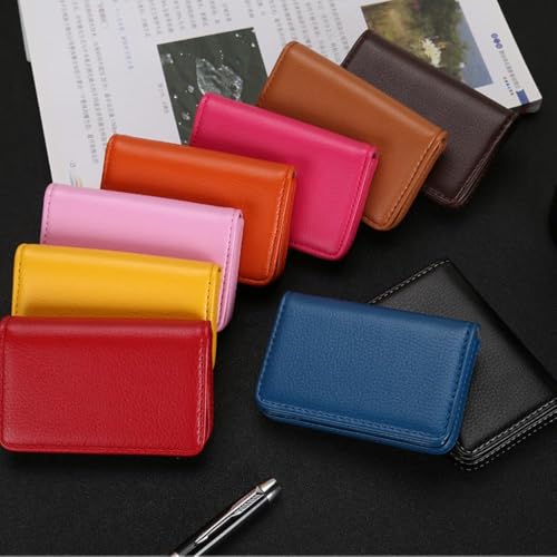 Women Men Business Card Holder PU Leather Wallet PU Leather Businessman Style Credit Ca3