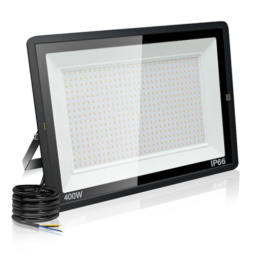 Foco LED al aire libre 400W, IP66 impermeable, 6000 K floodlight para casa, garaje, patio, terraza, campo