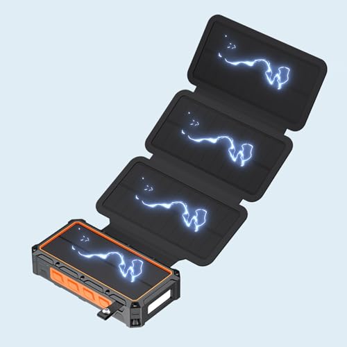 Batterie externe solaire rapide : chargeur portable induction et SOS - 6